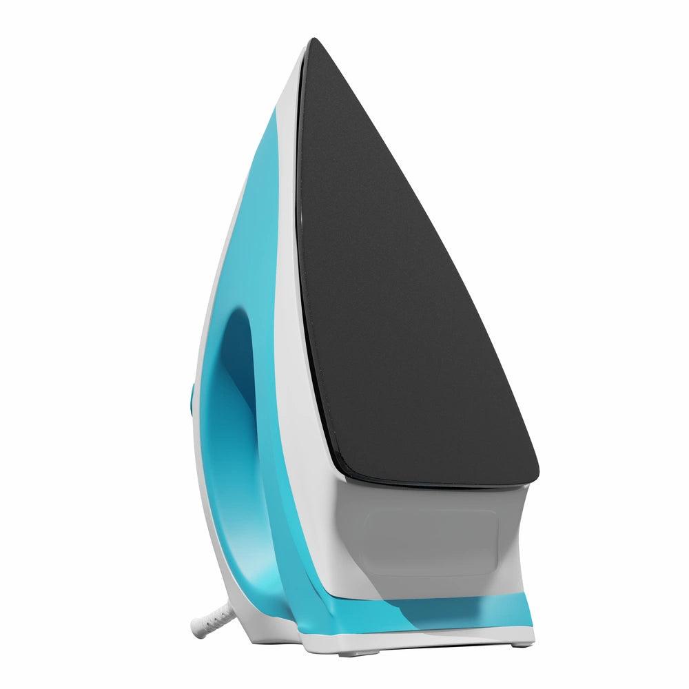 Lightweight Dry Electric Iron with Non-Stick Soleplate – 1000W Home & Travel Iron (Blue/White)