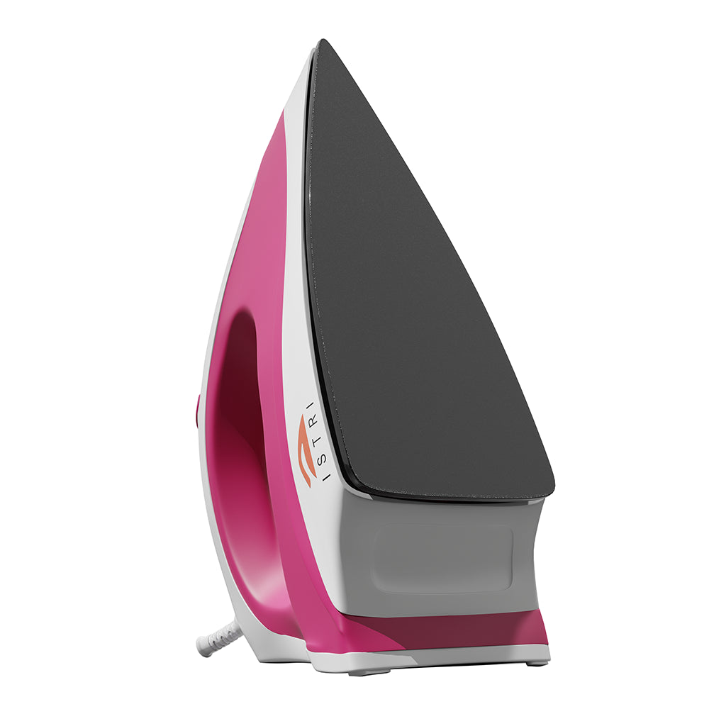 155 Dry Iron 1000W Electric Press for Clothes | Lightweight Ironing Iron, Pink