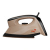 Heavy Duty Dry Iron 1000W – Golden Soleplate with Adjustable Thermostat Dial for All Fabrics (Beige & Black)