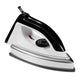 Dry Iron 1000W with Chrome Soleplate – Indicator Light & Adjustable Multi-Fabric Thermostat Control (Black & White)