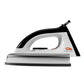 Dry Iron 1000W with Chrome Soleplate – Indicator Light & Adjustable Multi-Fabric Thermostat Control (Black & White)