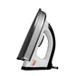 Dry Iron 1000W with Chrome Soleplate – Indicator Light & Adjustable Multi-Fabric Thermostat Control (Black & White)