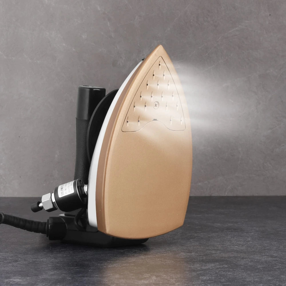 Black & Gold 230V Commercial Steam Iron, 1250W, 50Hz with 4.0L Water Tank, Double ISI Mark, Heavy Duty for Professional Use (1250W)