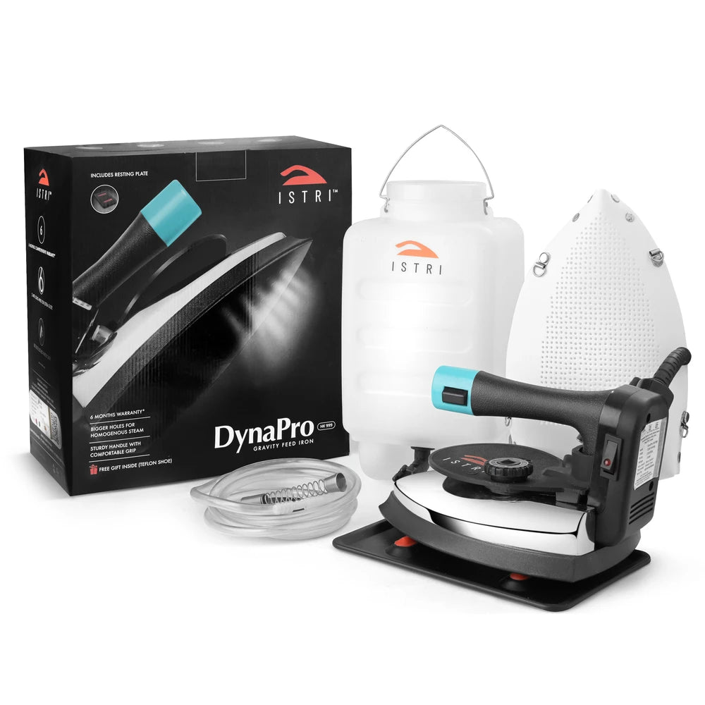 DynaPro Gravity Feed 230V Commercial Steam Iron, 1250W, 50Hz with 4.0L Water Tank, Double ISI Mark, Heavy Duty for Professional Use (Blue)