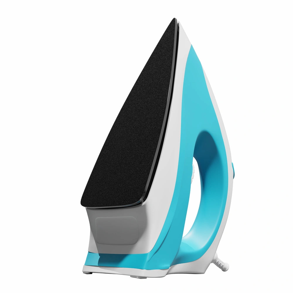 Lightweight Dry Electric Iron with Non-Stick Soleplate – 1000W Home & Travel Iron (Blue/White)