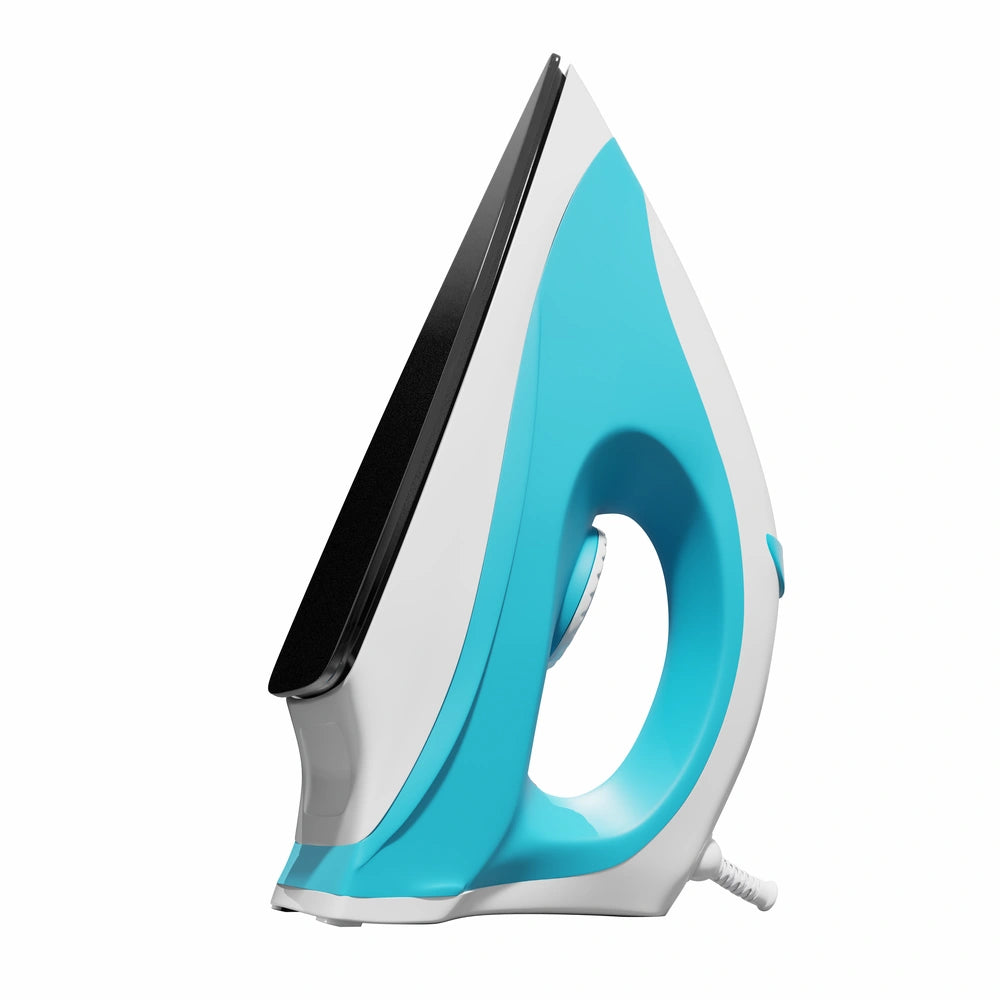 Lightweight Dry Electric Iron with Non-Stick Soleplate – 1000W Home & Travel Iron (Blue/White)