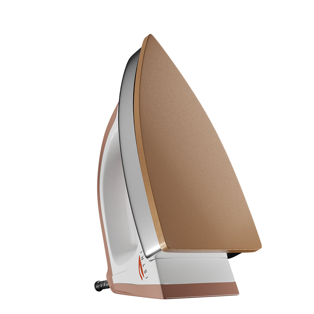 BOLT Heavy-Duty Dry Iron 1000W Electric Press for Clothes | Brown & White
