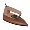 ISTRI Mini Dry Iron for Clothes, 750W Compact & Lightweight Electric Iron Box with Non-Stick Soleplate, Adjustable Dial, Brown