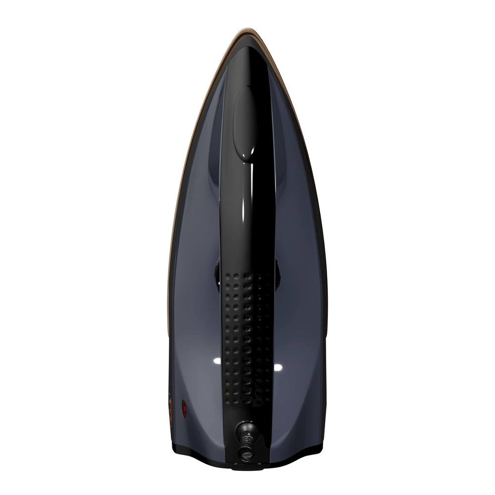 ISTRI Heavy Duty Dry Iron for Clothes, 1200W Electric Iron Box with Ribbed Non-Slip Handle, Non-Stick Soleplate & Temperature Control Dial, Charcoal Grey