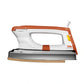 ISTRI Classic Heavy Weight Dry Iron for Clothes, 1200W Electric Iron Box with Chrome Soleplate, Open Handle & Fabric Dial, Orange White