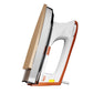 ISTRI Classic Heavy Weight Dry Iron for Clothes, 1200W Electric Iron Box with Chrome Soleplate, Open Handle & Fabric Dial, Orange White