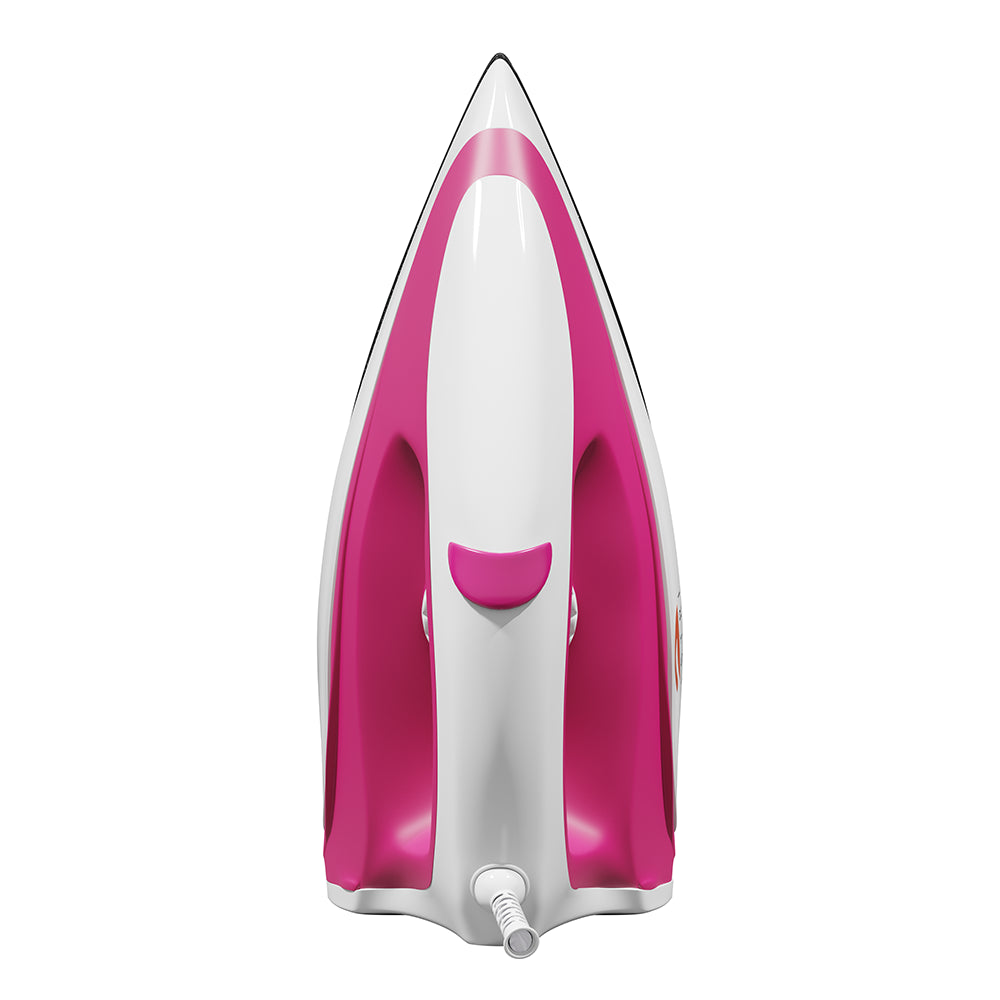 155 Dry Iron 1000W Electric Press for Clothes | Lightweight Ironing Iron, Pink