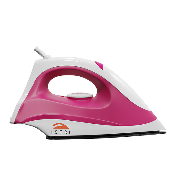 155 Dry Iron 1000W Electric Press for Clothes | Lightweight Ironing Iron, Pink