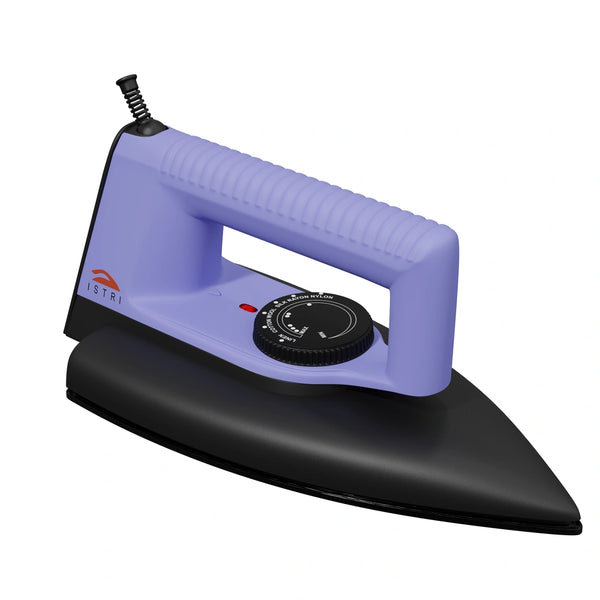 Mini Travel Dry Iron 1000W – Compact Lightweight Portable Iron with Indicator Light & Multi-Fabric Thermostat (Purple & Black)