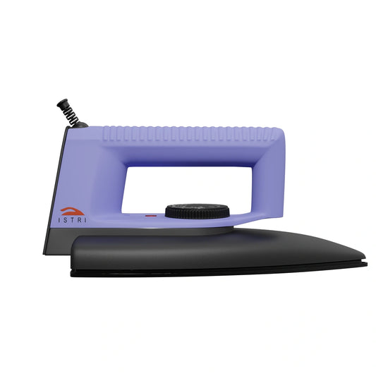 Mini Travel Dry Iron 750W – Compact Lightweight Portable Iron with Indicator Light & Multi-Fabric Thermostat (Purple & Black)