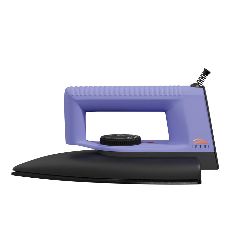 Mini Travel Dry Iron 750W – Compact Lightweight Portable Iron with Indicator Light & Multi-Fabric Thermostat (Purple & Black)