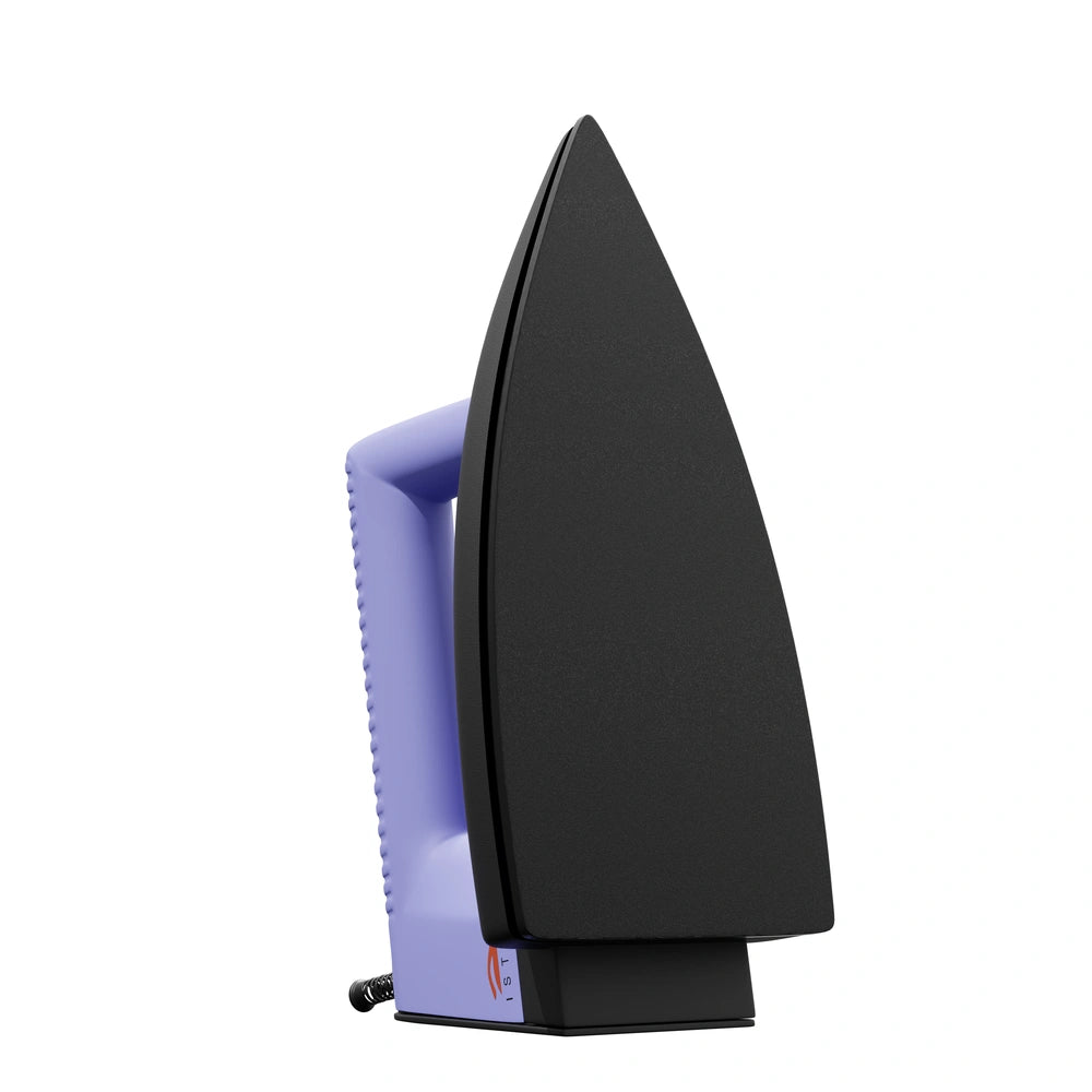 Mini Travel Dry Iron 750W – Compact Lightweight Portable Iron with Indicator Light & Multi-Fabric Thermostat (Purple & Black)