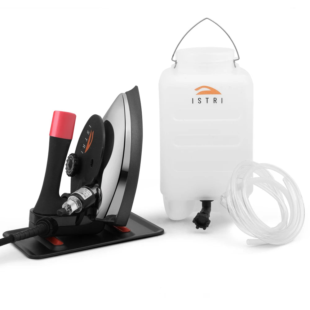 DynaPro Gravity Feed 230V Commercial Steam Iron, 1250W, 50Hz with 4.0L Water Tank, Double ISI Mark, Heavy Duty for Professional Use (Red)