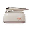 Handheld Garment Steamer Brush with Gold Accent – Mini Travel Steam Iron for Clothes (Cream/White)