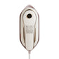 Handheld Garment Steamer Brush with Gold Accent – Mini Travel Steam Iron for Clothes (Cream/White)
