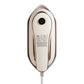 Handheld Garment Steamer Brush with Gold Accent – Mini Travel Steam Iron for Clothes (Cream/White)