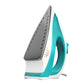 Powerful Steam Iron 1400W – Transparent Water Tank, Non-Stick Soleplate with Multi-Fabric Temperature Control (Teal & White)