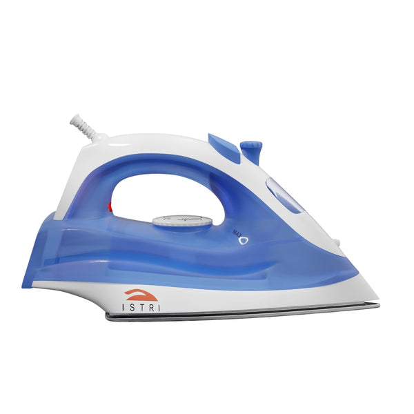 Steam Iron 1200W with steam,Spray & Burst electric iron – Non-Stick Soleplate,self cleaning, Adjustable Fabric Temperature Control (Blue & White)