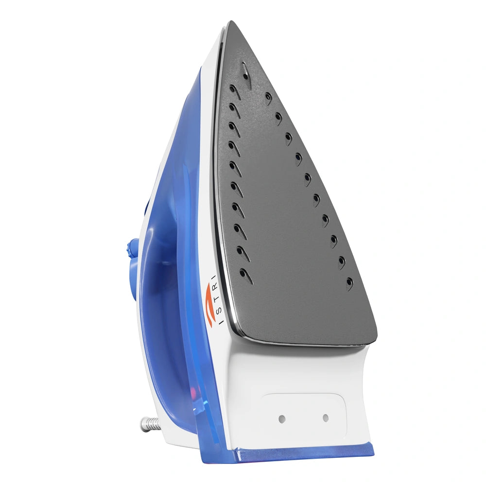 Steam Iron 1200W with steam,Spray & Burst electric iron – Non-Stick Soleplate,self cleaning, Adjustable Fabric Temperature Control (Blue & White)