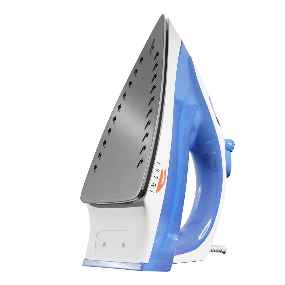 Steam Iron 1200W with steam,Spray & Burst electric iron – Non-Stick Soleplate,self cleaning, Adjustable Fabric Temperature Control (Blue & White)