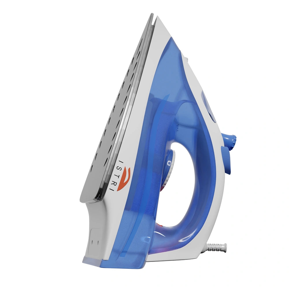 Steam Iron 1200W with steam,Spray & Burst electric iron – Non-Stick Soleplate,self cleaning, Adjustable Fabric Temperature Control (Blue & White)