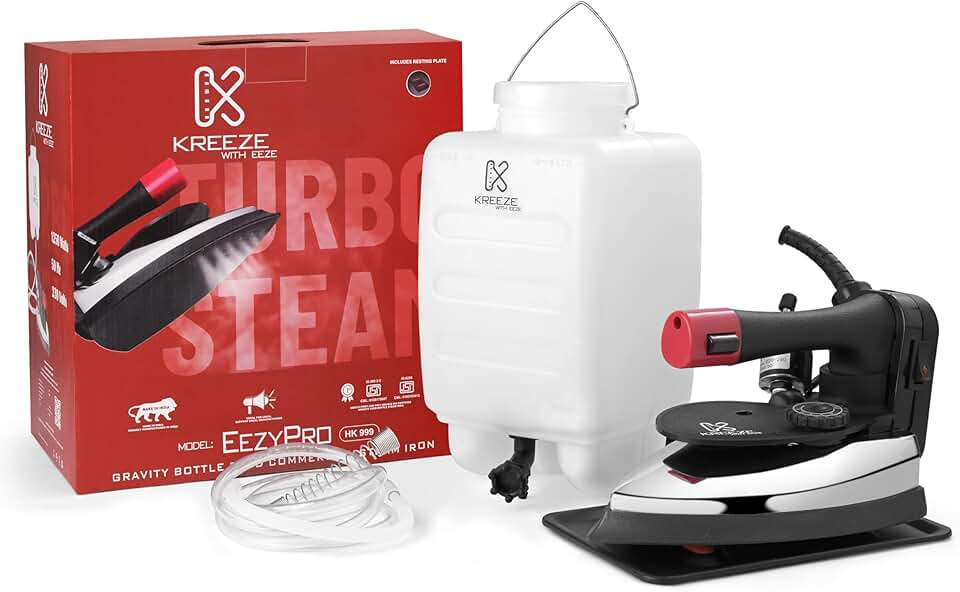 KREEZE EEZYPRO STEAM IRON |1250W |230V |50Hz with double ISI mark for commercial/industrial/gravity steam iron