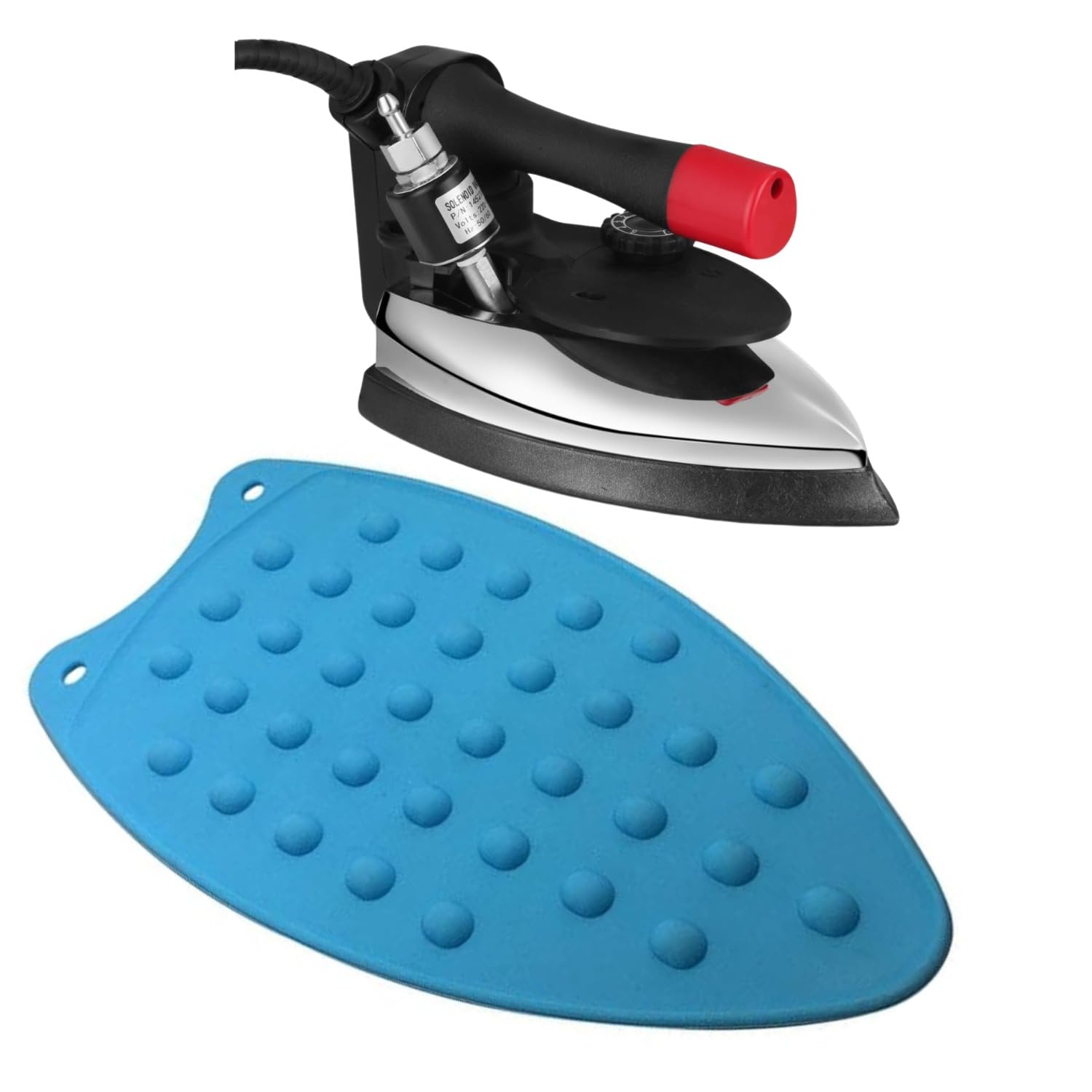 ISTRI Steam Iron Rest Plate for Commercial | Industrial Gravity Bottle Heat Resistant Ironing Silicon Pad, Jumbo Size-Blue