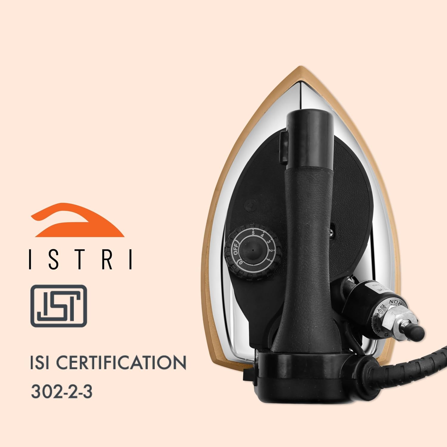 ISTRI Black & Gold 230V Commercial Steam Iron, 1600W,50Hz with 4.0 L Water Tank,Double ISI Mark,Heavy Duty for Professional Use (Blue